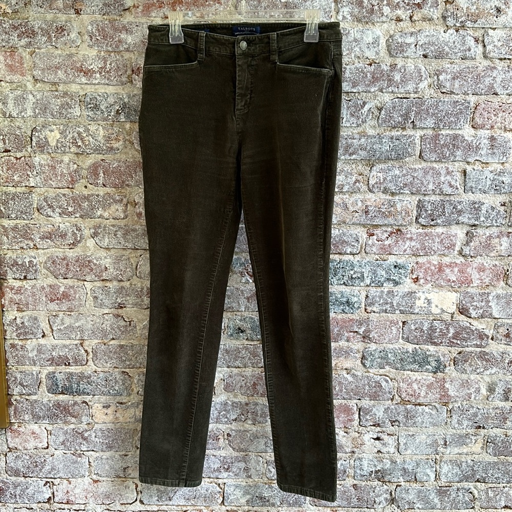 Talbot Olive Green Fine Wale Corduroy Pants